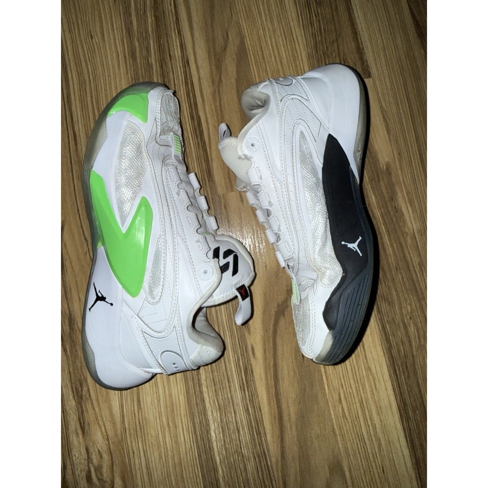 Nike Kids Jordan Sz‎ 5Y Luka 2 Trick Shot White Green Strike No Laces